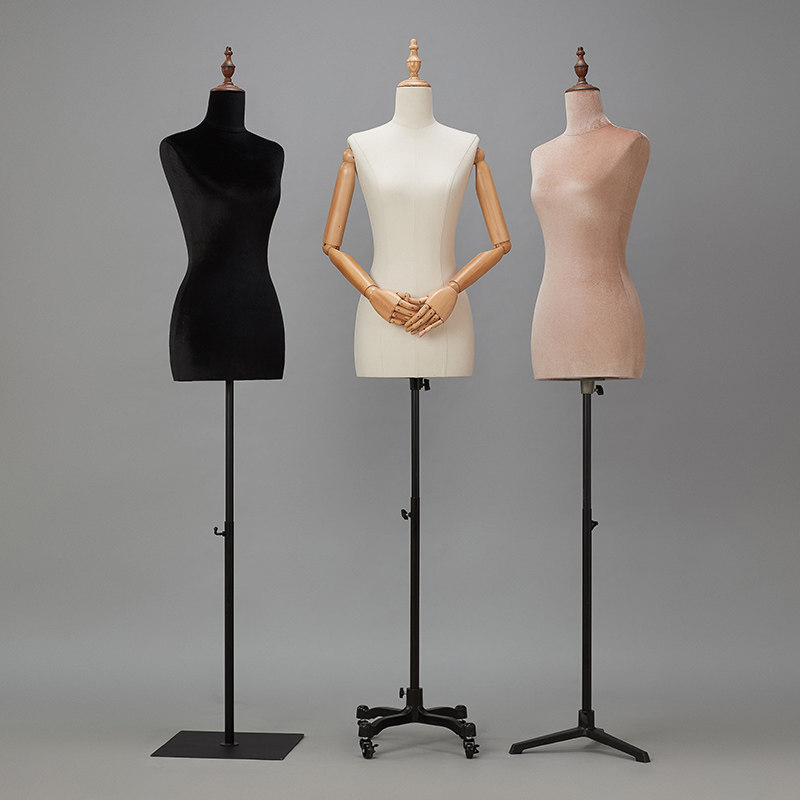 服装模特道具婚纱模特专用展示架丝绒女半身模特架假人台模悬吊模