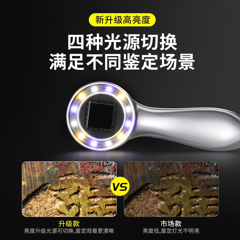 手持60倍放大镜鉴定专用珠宝玉石古玩文玩100高清紫砂壶高倍手表