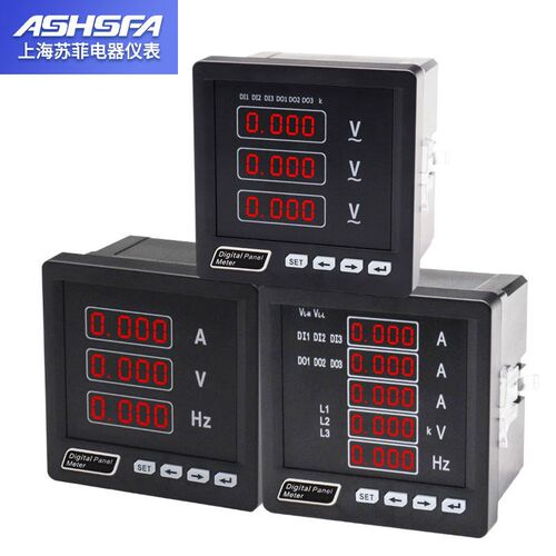 PA6003I-9K4三相数显电流表AC5A智能三相数字电流电压表AC220V