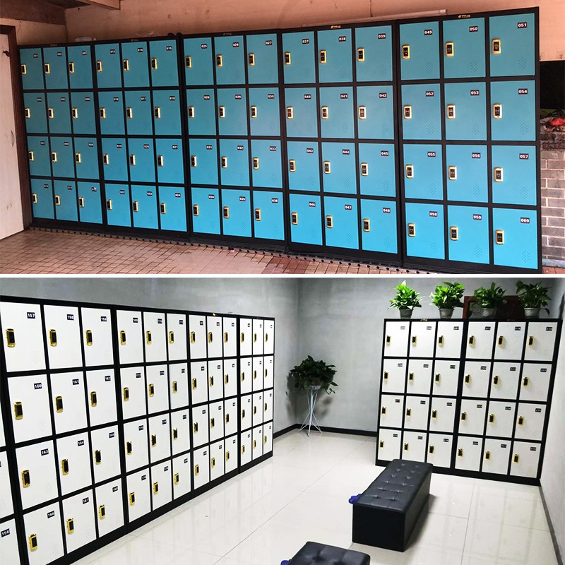 彩色更衣柜员工柜宿舍铁皮储物柜澡堂鞋柜健身房换衣柜感应寄存柜