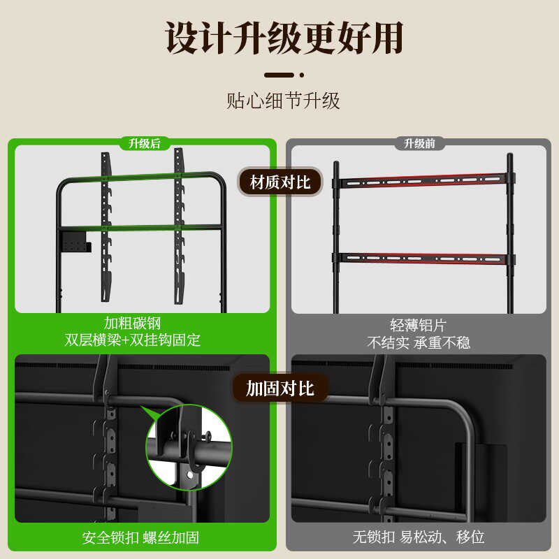 电视落地支架客厅卧室金属艺术移动式现代简约45-75寸电视架家用