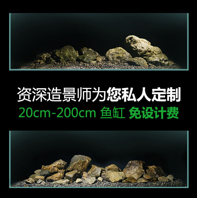 鱼缸造景设计90cm 水陆缸南美缸设计 三湖缸溪流缸造景