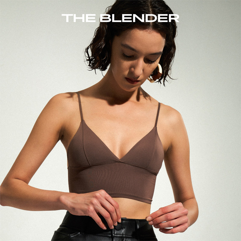 The Blender早秋可拆卸胸垫细肩带深V领美背背心式外穿内衣吊带女