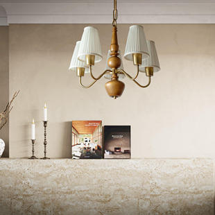 芬兰中世老钱风枝形卧室吊灯古董纪褶边美式复古客厅中古餐厅