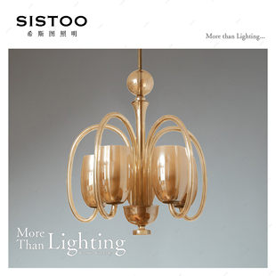 Art 中古复古卧室客厅餐厅灯具 Deco中世纪1940s古董吊灯法式