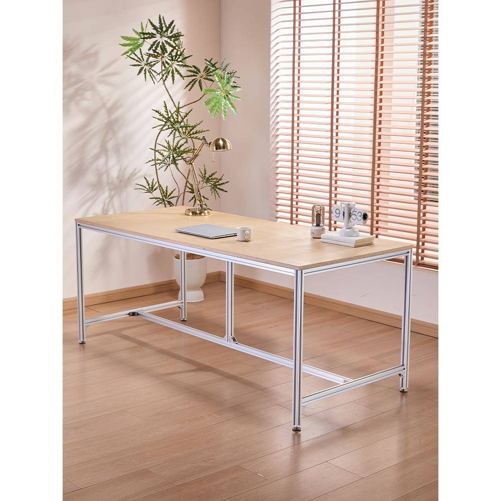 需定制会议桌铝型材桌子长条桌大书桌海洋桦木板电脑桌办公桌简约