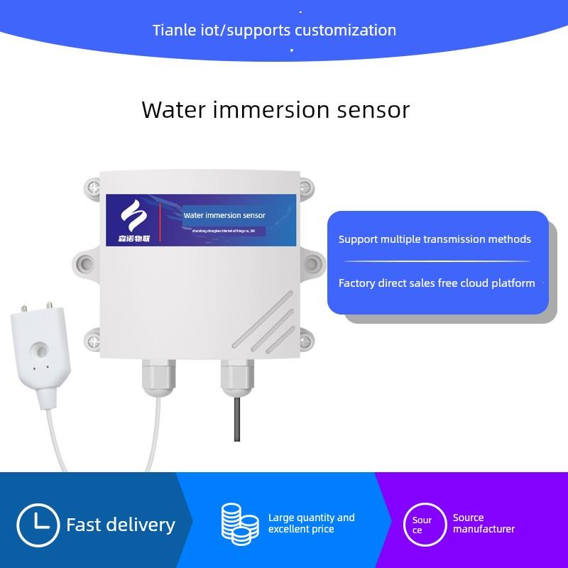 需定制水浸漏水报警器水浸绳水池鱼缸水箱溢水检测仪变送器水浸传