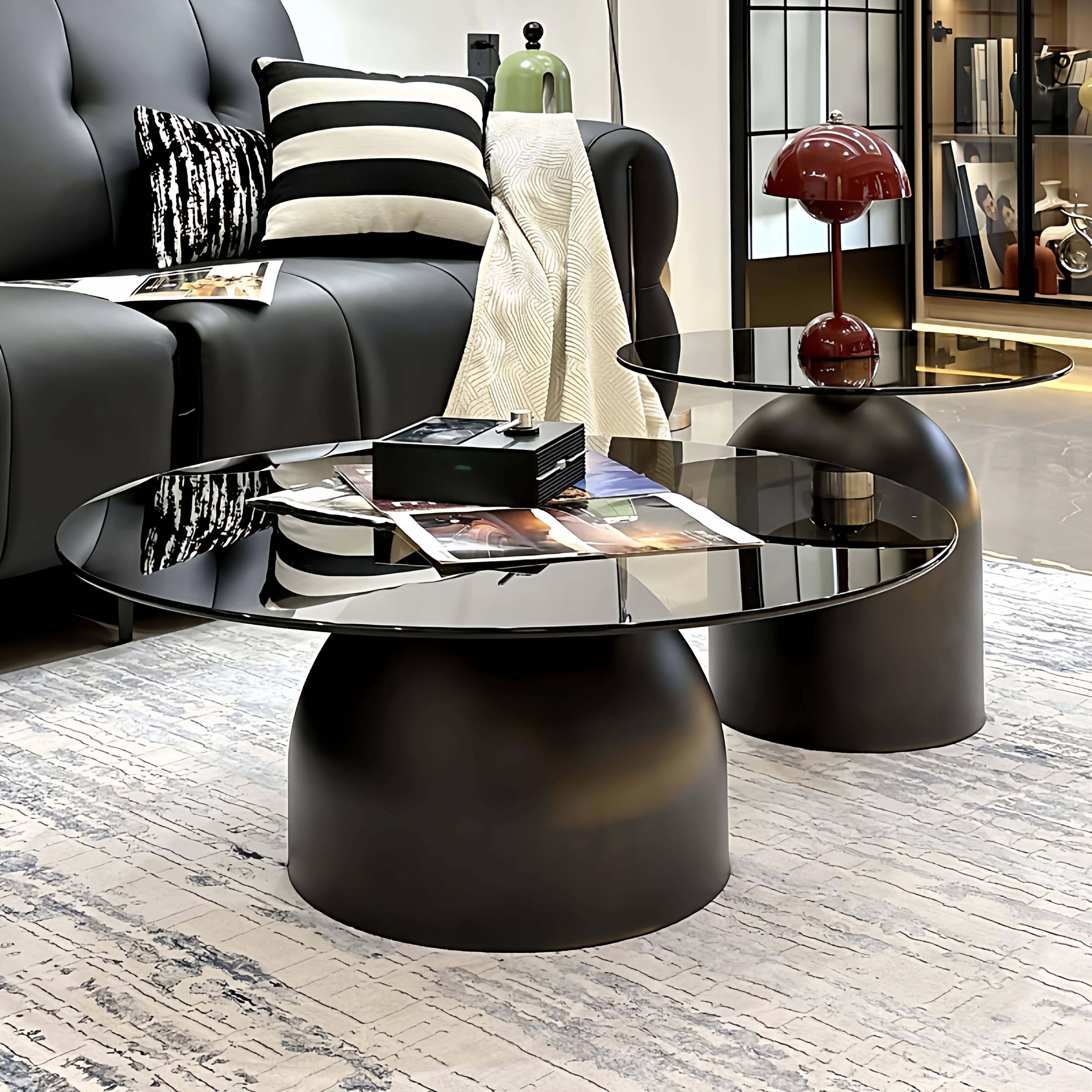 客厅创意茶几家用小户型钢化玻璃圆形组合极简沙发边几小桌床头柜,住宅家具,茶几,淘宝优惠券,粉丝福利购,淘宝优惠卷