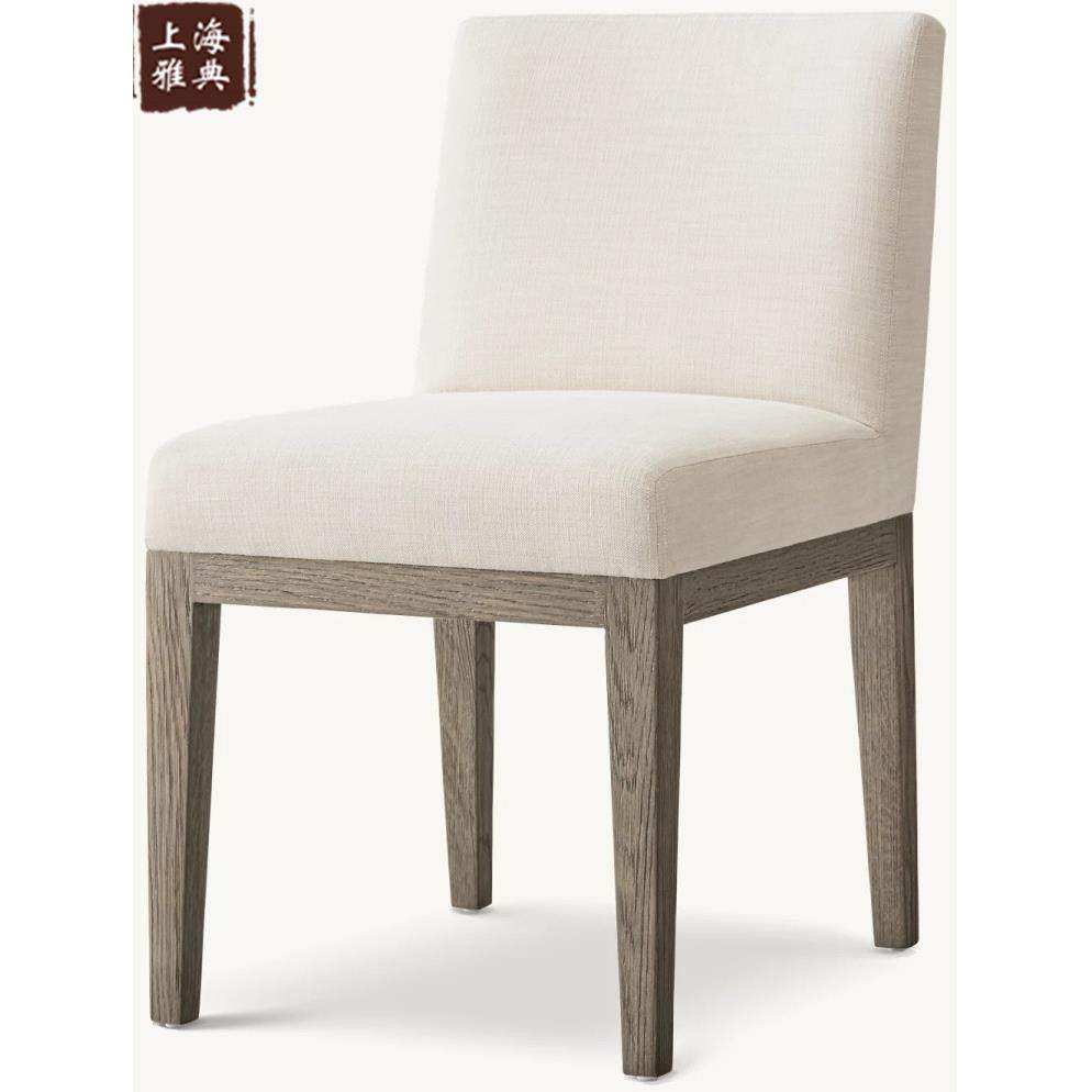 美式RH简约实木软包餐椅客厅法式覆古洽谈单人椅书椅休闲椅家俱,住宅家具,餐椅,淘宝优惠券,粉丝福利购,淘宝优惠卷