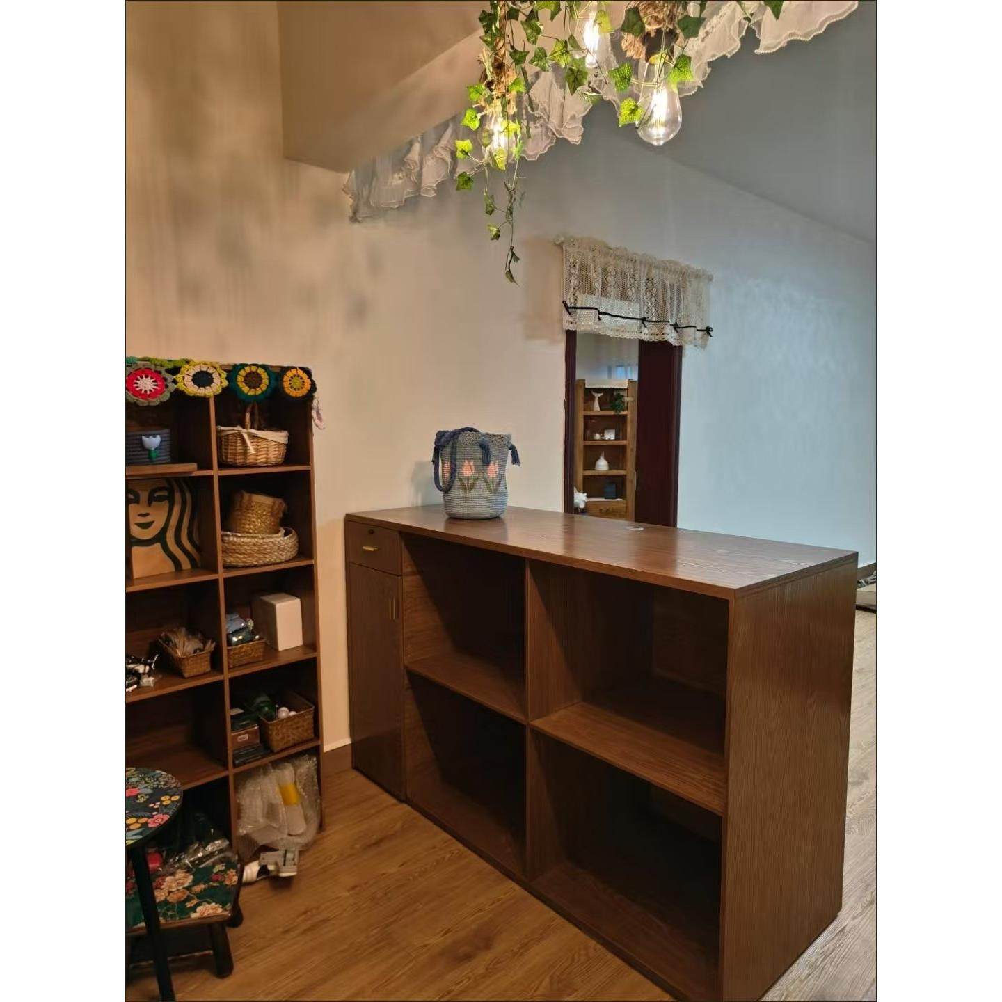 服装店吧台收银台童装咖啡厅花店面包甜品吧台桌覆古烤漆柜台前台,商业/办公家具,收银台,淘宝优惠券,粉丝福利购,淘宝优惠卷