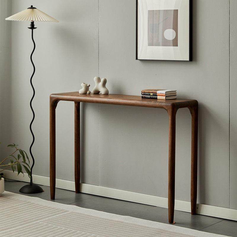 入口桌新中国风老榆树墙长窄桌黑胡桃入口大厅条形桌墙长桌,住宅家具,玄关台,淘宝优惠券,粉丝福利购,淘宝优惠卷