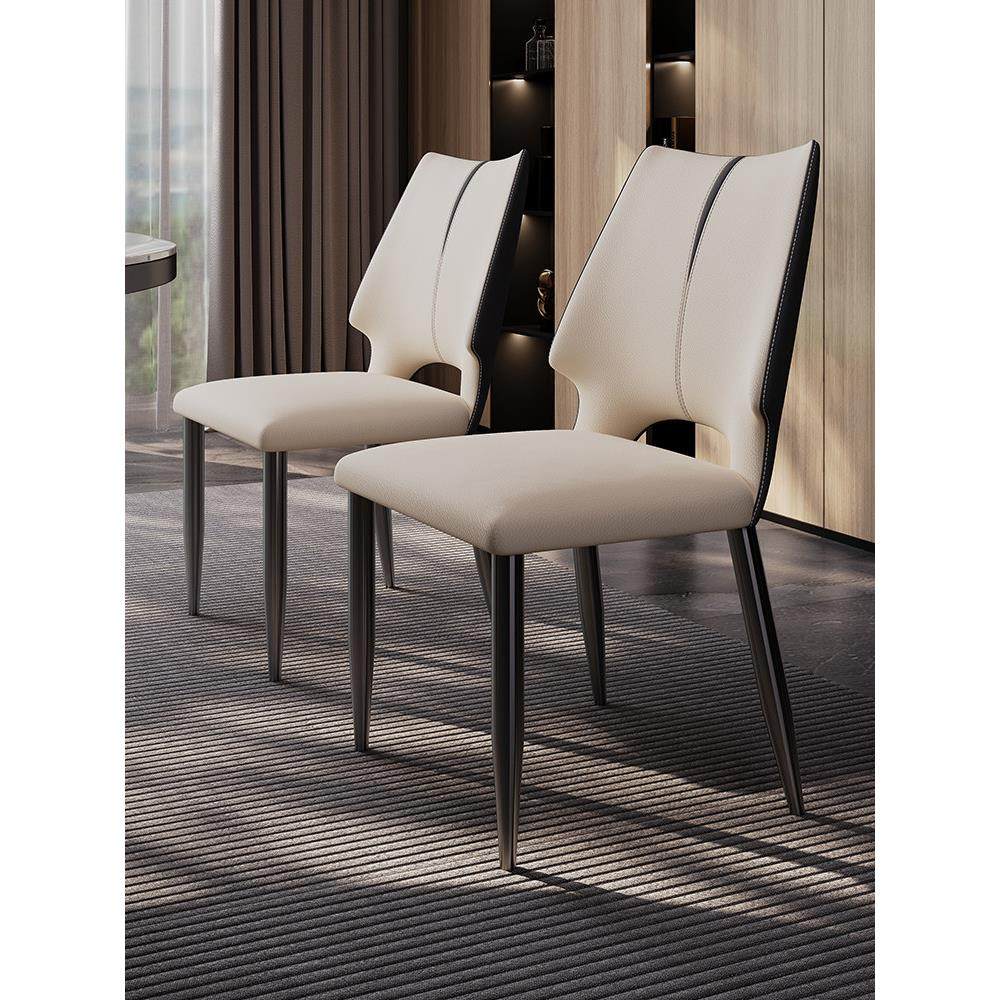 意式极简真皮餐椅牛皮餐椅家用椅子简约现代家用设计师高级感餐椅,住宅家具,餐椅,淘宝优惠券,粉丝福利购,淘宝优惠卷