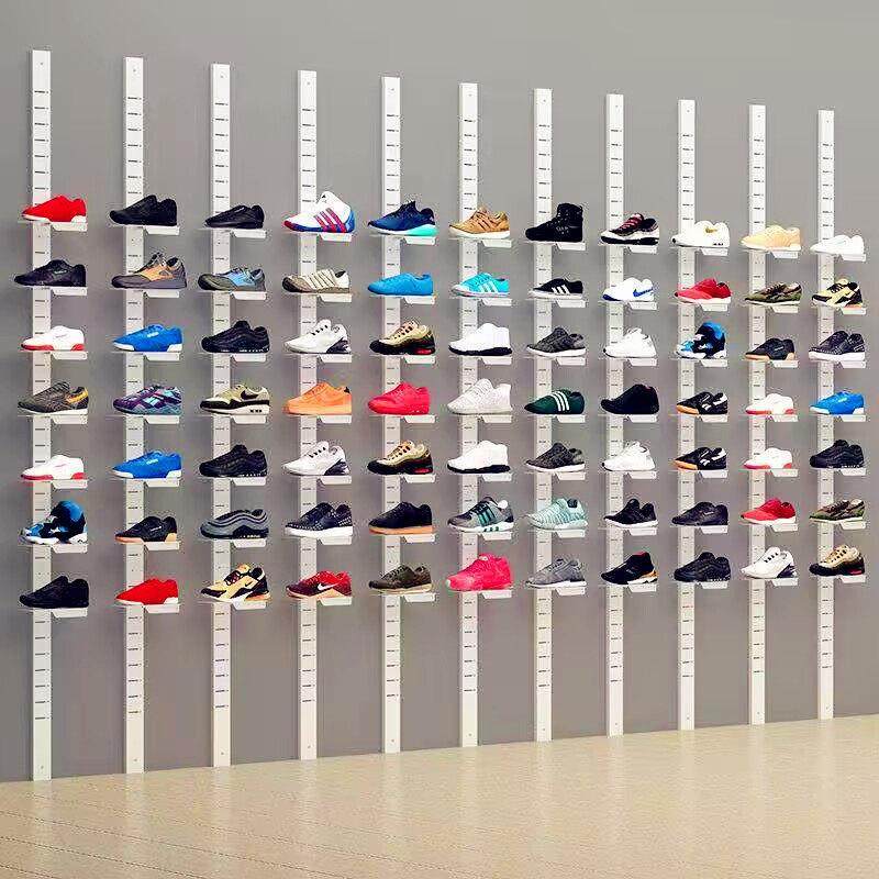 新款鞋店鞋架展示架商用专卖店鞋子货架上墙童鞋运动鞋鞋托立柱架,商业/办公家具,鞋货架,淘宝优惠券,粉丝福利购,淘宝优惠卷