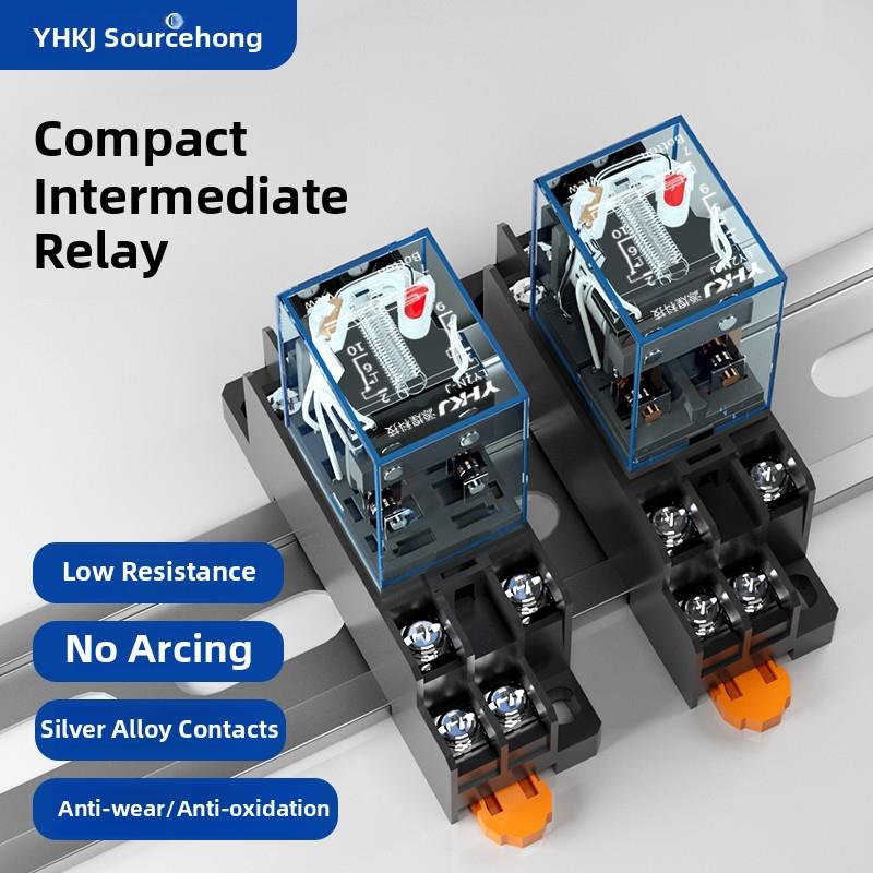 小型中间继电器Hh52P Hh53P Hh62P a级质量三覆合银Ac220V Dc24V