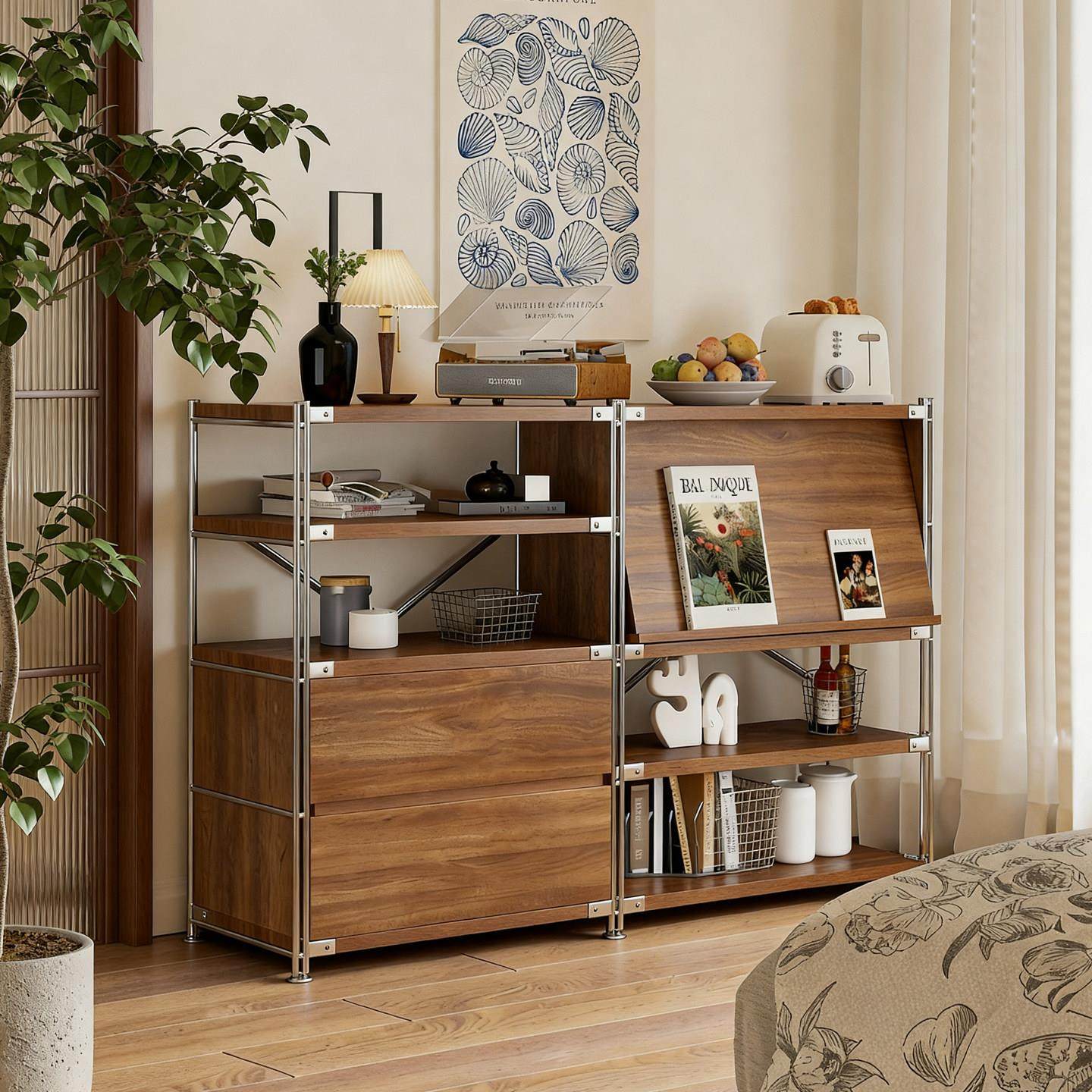 中古置物架收纳展示柜餐边柜落地沙发边柜唱片架客厅杂志柜玄关柜,住宅家具,搁板/置物架/家用陈列架,淘宝优惠券,粉丝福利购,淘宝优惠卷