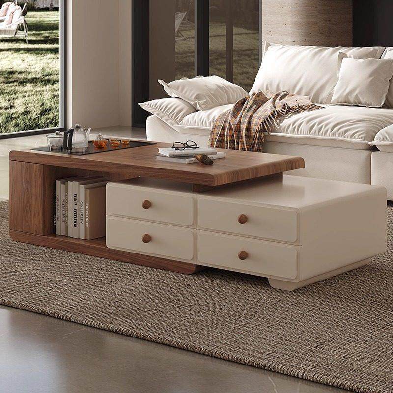 中古风茶几胡桃木小户型客厅家用伸缩茶桌功夫茶台烧水壶泡茶一体,住宅家具,茶几,淘宝优惠券,粉丝福利购,淘宝优惠卷