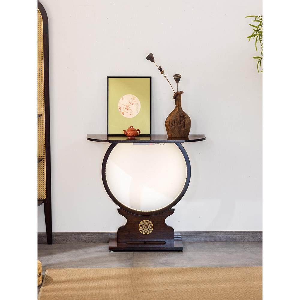 中式玄关桌入户玄关台走廊过道置物台极窄条案美式半圆门厅玄关柜,住宅家具,玄关台,淘宝优惠券,粉丝福利购,淘宝优惠卷