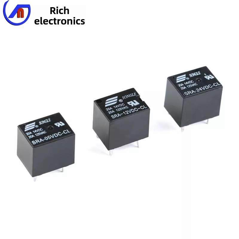 4脚/5脚|原装SRA- 05V 12V 24VDC-AL-CL T74 20A松乐继电器