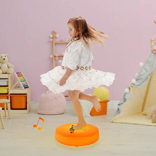 LED发光圆形音乐跳跳地砖灯人体重力感应舞池户外道具脚踩彩色跑