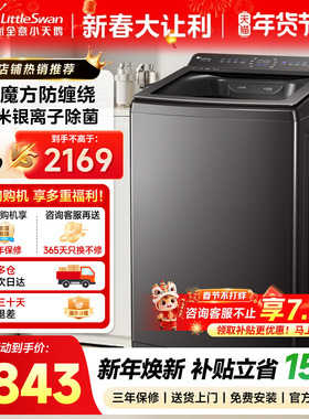 小天鹅小乌梅2.0轻奢版水魔方波轮大容量黑色10KG变频洗衣机E20D