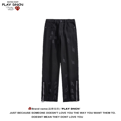 PLAY DCDN美系复古蓝牛仔裤男款秋季2025新款直筒裤子