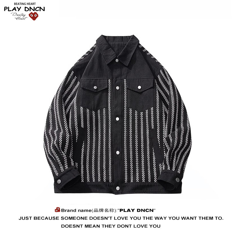 PLAY DCDN美式复古高街外套男春秋季日系宽松潮牌工装情侣夹克