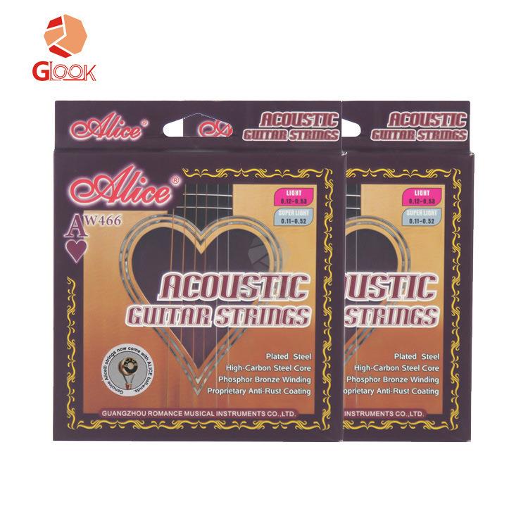 吉他弦010民谣木吉他1-6弦套装一套6根琴弦AW466-L/SL
