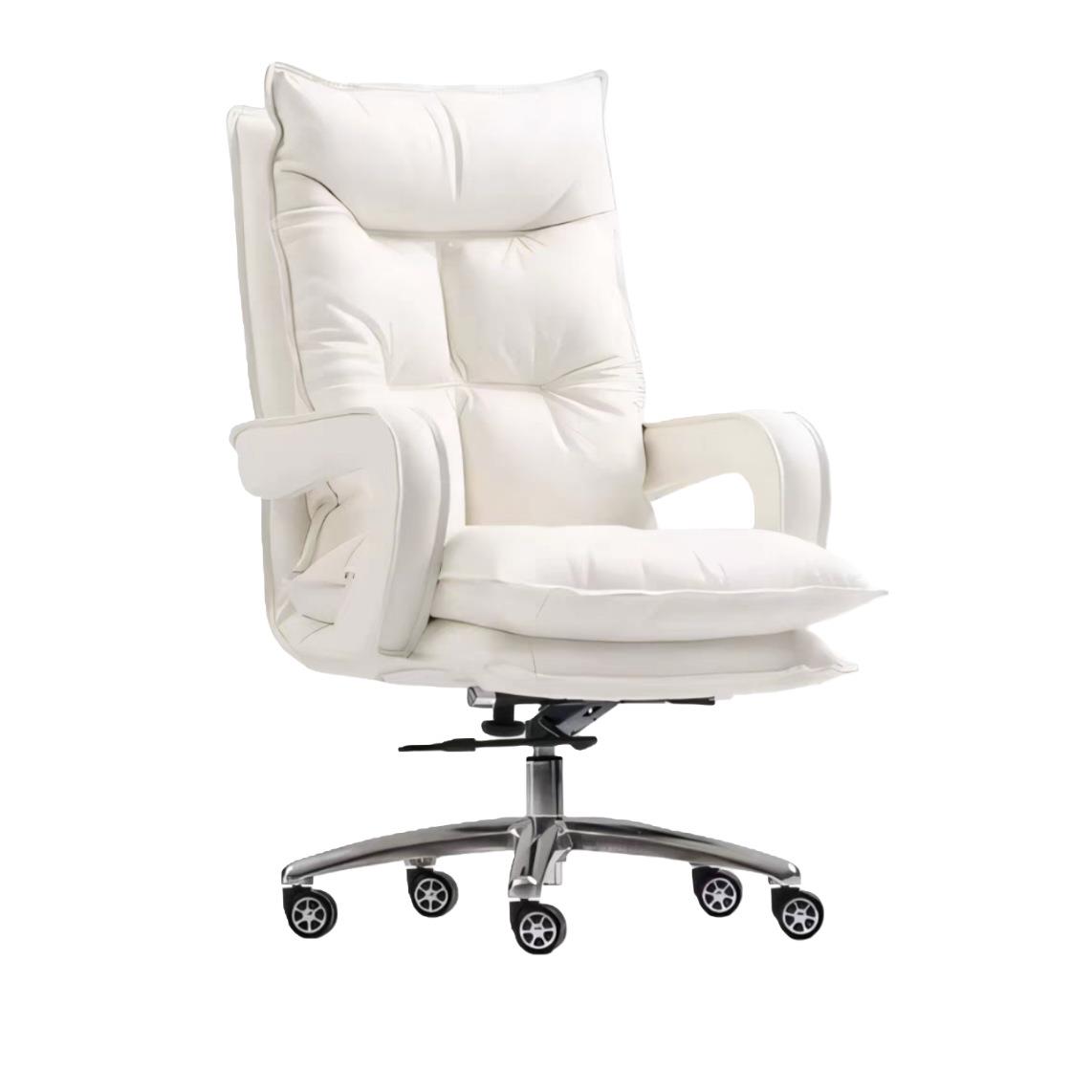 皮质电脑椅办公室现代总裁休闲舒适办公椅家用靠背升降旋转电竞椅