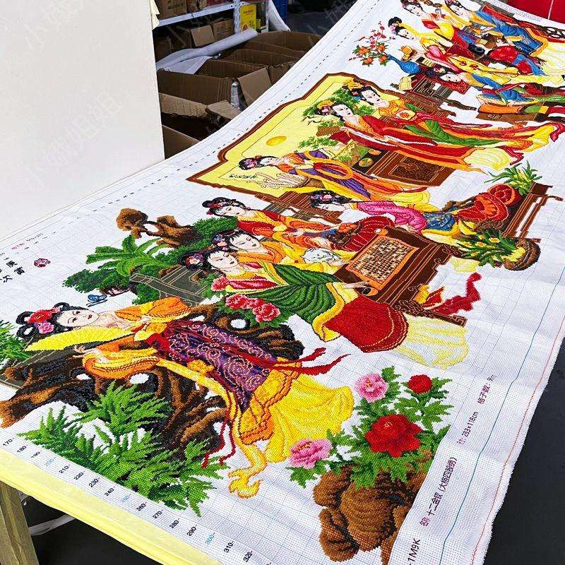 琴棋书画十字绣成品不带框纯手工出售已绣好2025新款客厅高端人物