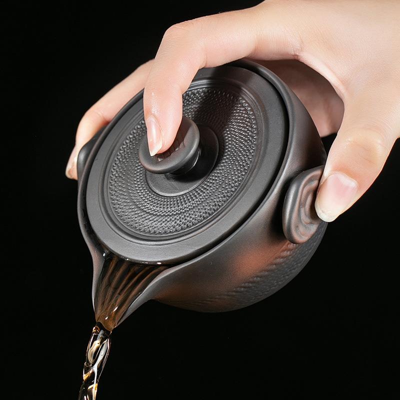 紫陶便携式旅行茶具套装单个人专用手抓泡茶壶茶杯户外露营快客杯