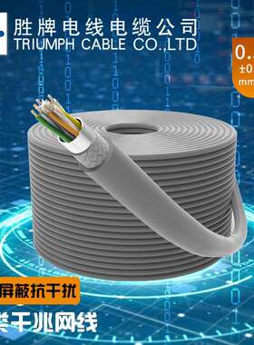 胜牌CAT6双屏蔽高速网络宽带工业网络线SFTP双屏蔽显示屏连接跳线