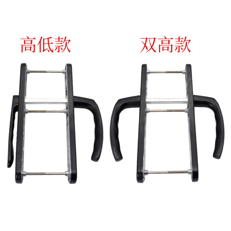 断桥铝对穿平开门执手85高低面板对穿金刚网纱帘一体把手门锁配件