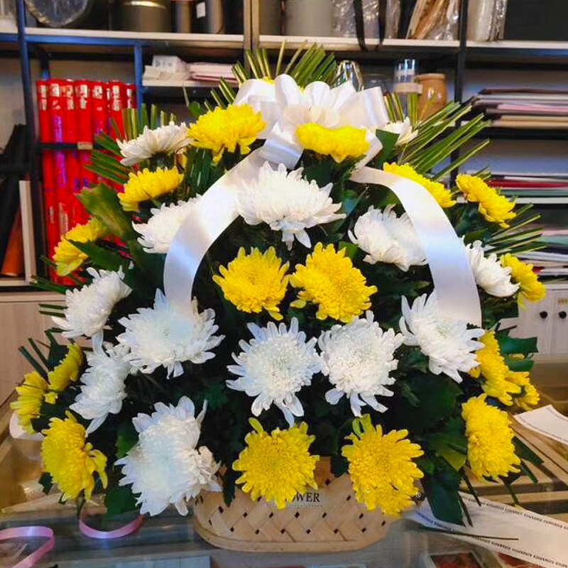 清明节黄白菊花束花篮广州深圳沈阳扫墓祭祀上坟祭祖鲜花同城速递