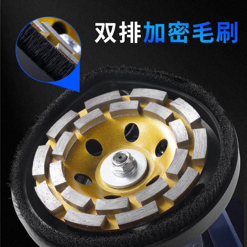 长杆无刷墙面腻子水泥天花板缝拼接缝磨平混凝土打磨机粗刨机无尘