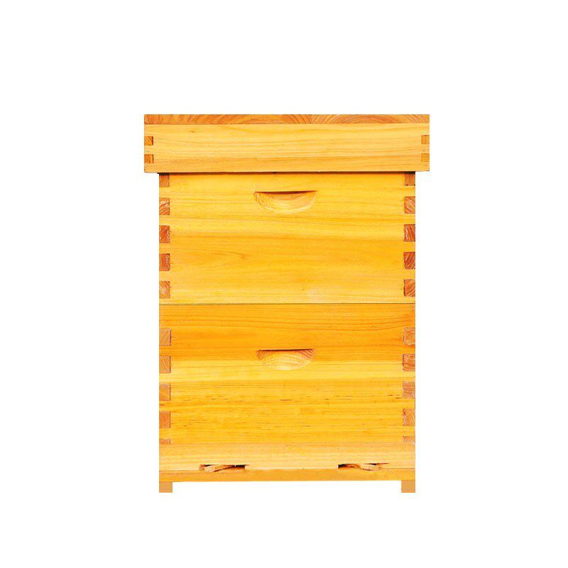 诱蜜蜂箱抛光杉木双层面浸蜡烘干中意蜂全套格子蜂箱养蜂工具专用
