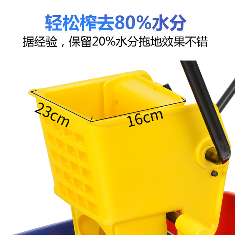 双桶榨水车商用拖把桶挤水桶清洁车保洁用墩布车家用拖地桶拧干器