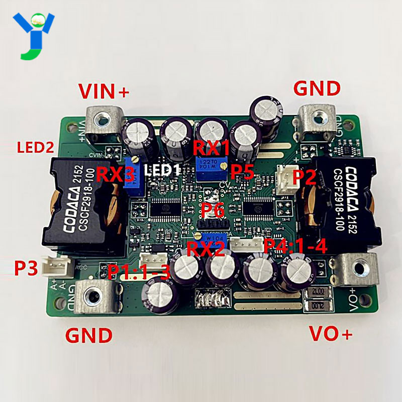 3000W自动升降压电源板模块 可调恒压恒流50A/DC12-60V车载充电