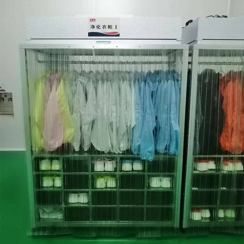 定做无尘室更衣柜车间紫外线杀菌防尘工作服衣橱 FFU百级洁净衣柜