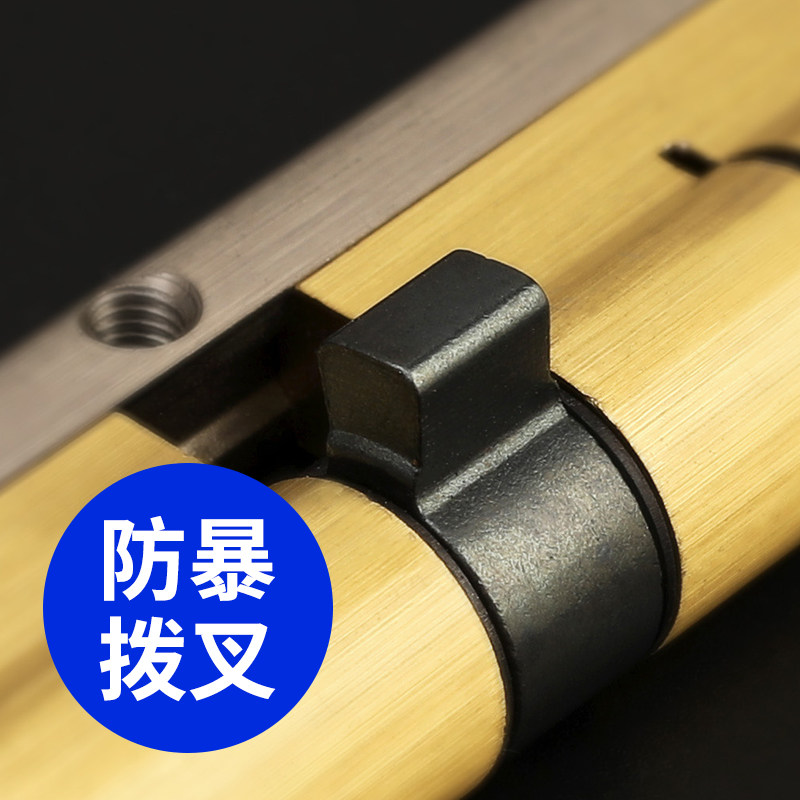 防盗门锁芯家用超c级叶片全铜超b级防暴力多轨道通用型锁心