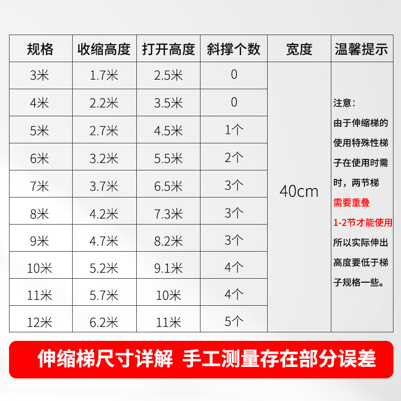 铝合金升降伸缩梯子8米抽拉单直梯室外1011 12米加厚可携式收缩楼