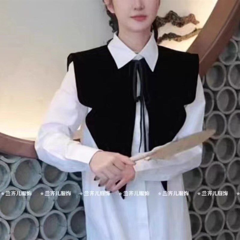 假领子黑色女百搭国风假衣领装饰衣领假披肩领了大披肩尖领云肩女