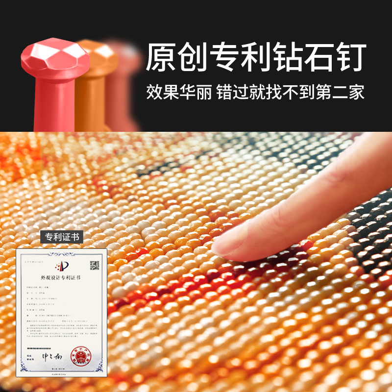 钉子画 图钉画钻石钉图diy手工制作情侣人像照片拼图定制创意礼物图片