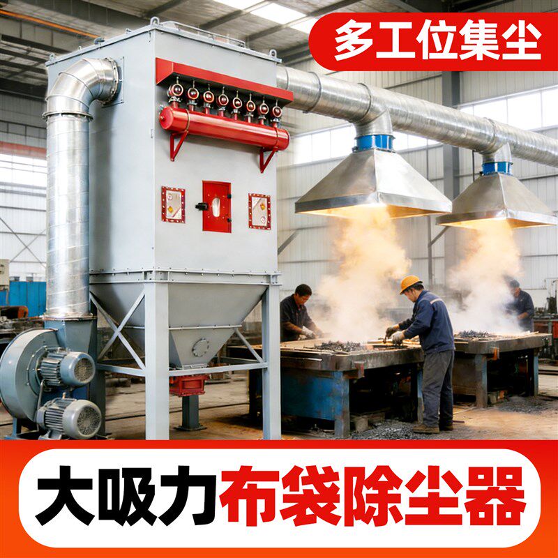布袋吹尘器设备工业车间粉尘收集器灰尘集尘器脉冲布袋吹尘器设备