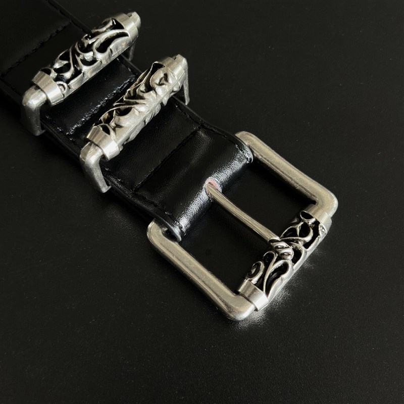 ironworks镂空滚轮CH风雕花皮带中古羊皮腰带vibe十字花钛钢卷轴