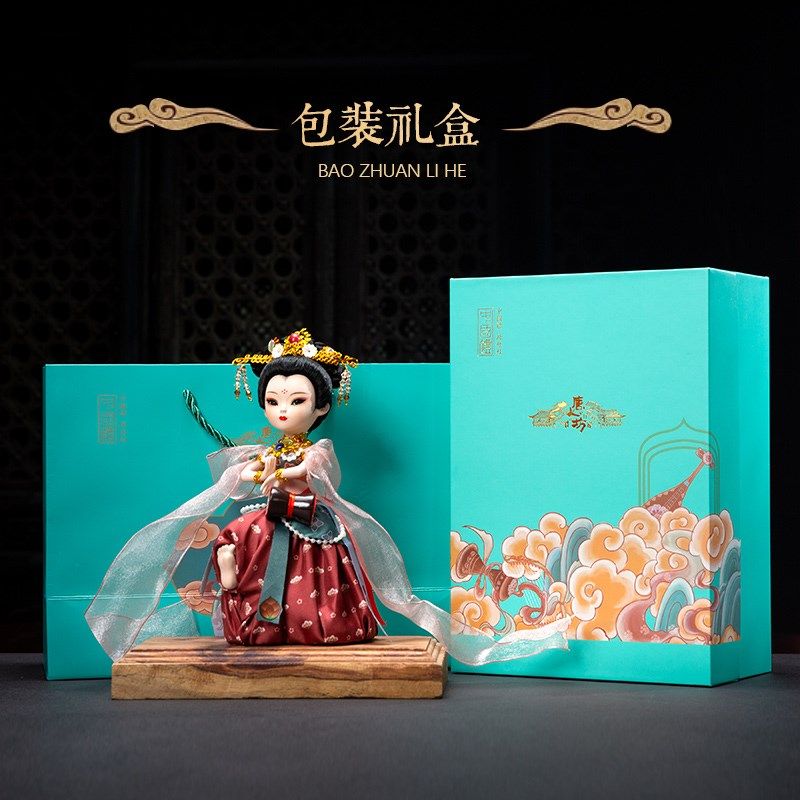 中国风礼品敦煌飞天绢人四大美女娃娃摆件特色工艺品出国送老外