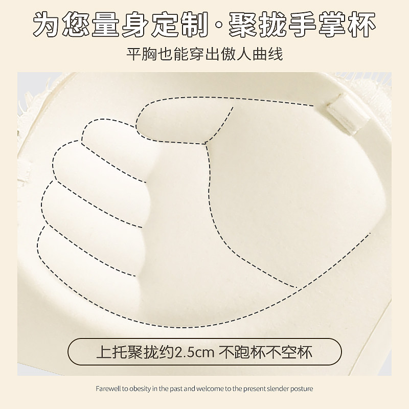 无肩带内衣女小胸聚拢防滑文胸隐形婚纱专用抹胸胸罩夏季裹胸加厚