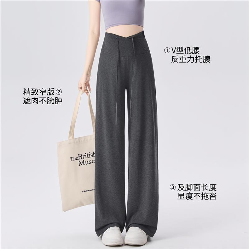 孕妇裤子春夏外穿不掉裆夏季薄款孕期不勒肚子阔腿休闲直筒裤夏装