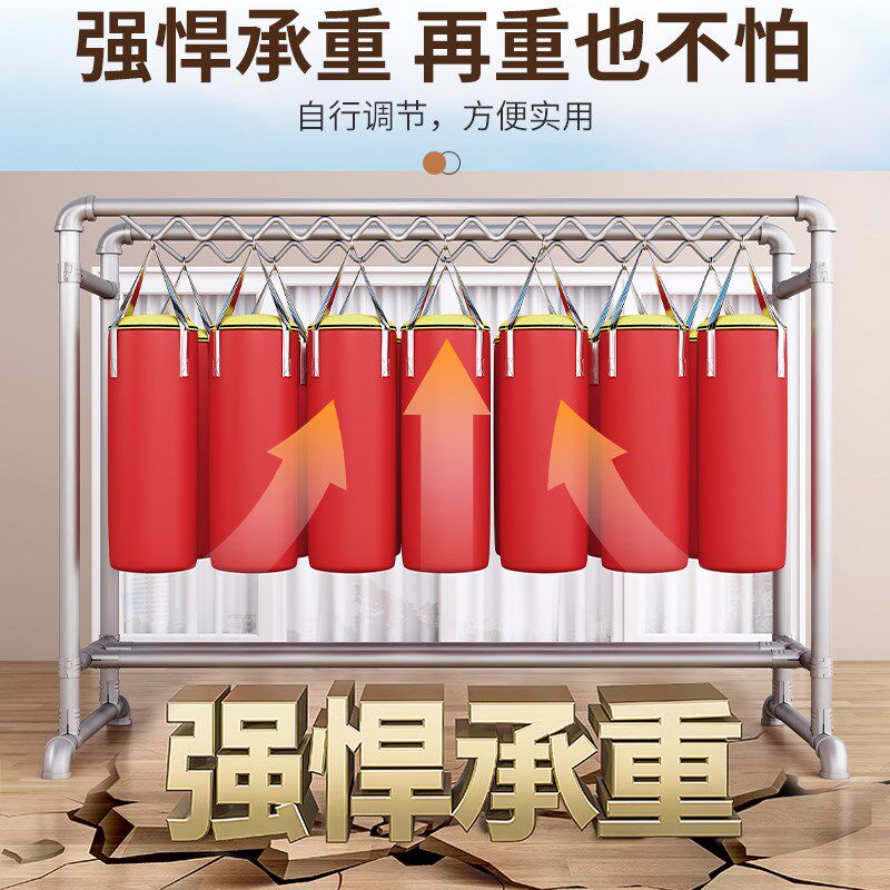 镀锌钢管晾衣架落地阳台楼顶天台防风双杆晒被架室内外挂衣服水管