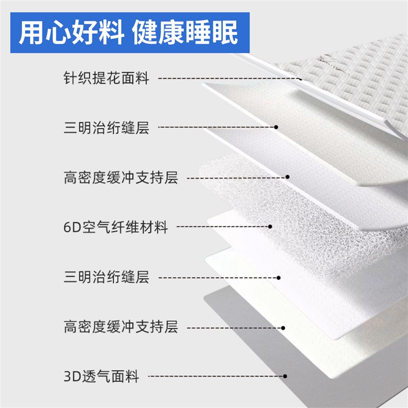4d空气纤维婴儿床垫母婴级无甲醛儿童护脊定制可水洗小尺寸透气夏