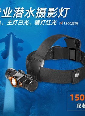 虎鲸OrcaTorch TD01水域救援头盔灯双色头戴灯